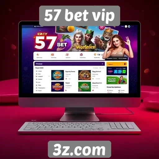 Análise da interface do site 57 bet vip